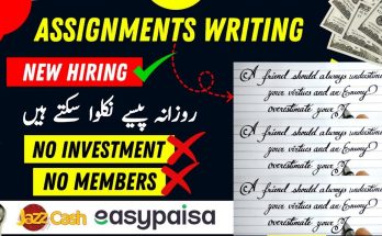 Online Earning Assignment Writing Jobs Work From Home in Pakistan